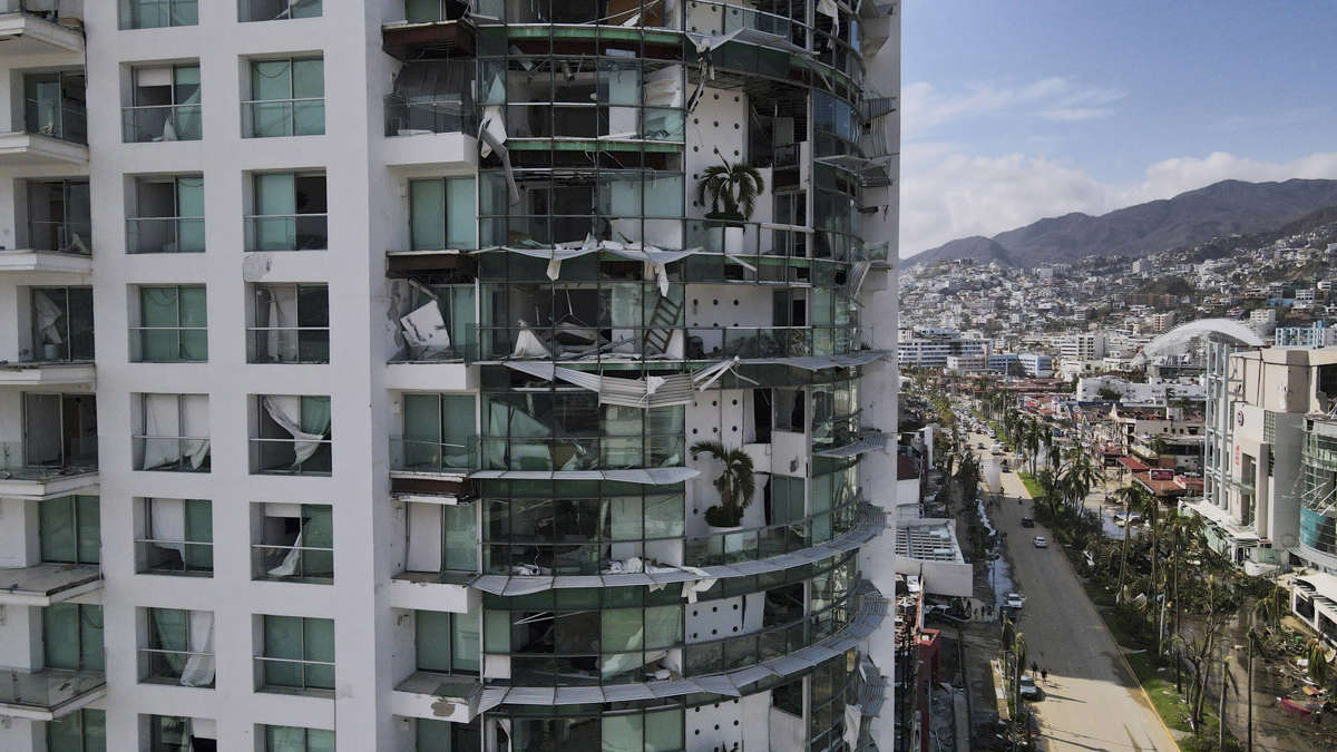 FILE - Damaged buildings stand after Hurricane Otis ripped through Acapulco, Mexico, Oct. 26, 2023. (AP Photo/Felix Marquez, File)