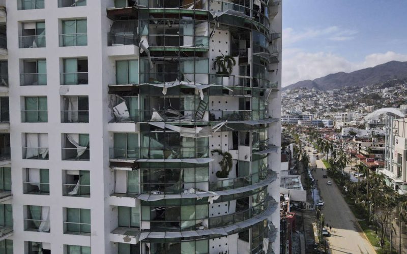 FILE - Damaged buildings stand after Hurricane Otis ripped through Acapulco, Mexico, Oct. 26, 2023. (AP Photo/Felix Marquez, File)